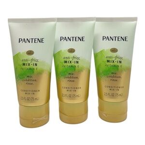 (3) Pantene Pro-V Anti Frizz Mix In + Vitamin E Conditioner Mix-in 2.5 oz